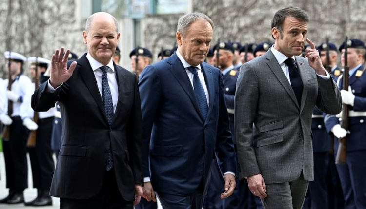 Scholz, Macron und Tusk beraten in Berlin über Ukraine-Hilfe