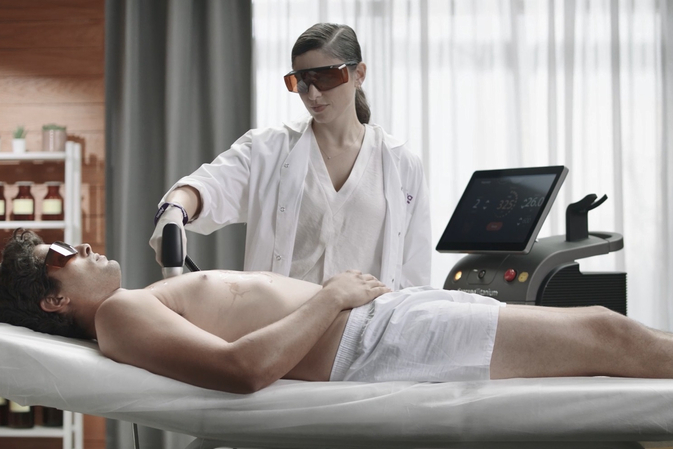 Haarentfernung mit Laser ohne Überhitzung