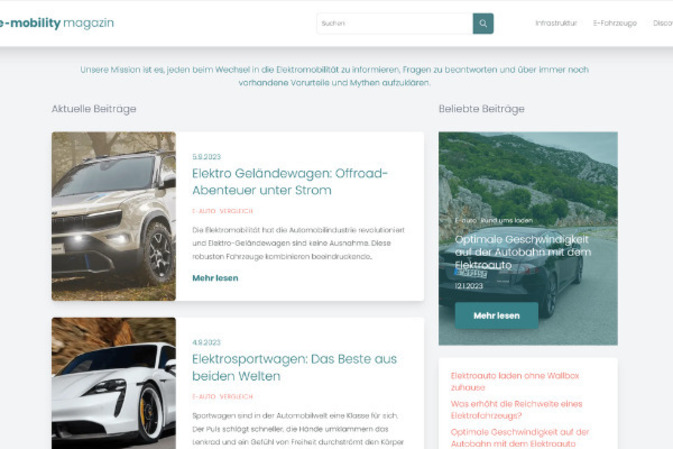 e-mobility magazin - Informieren, Aufklären und Begeistern für die Zukunft der Mobilität