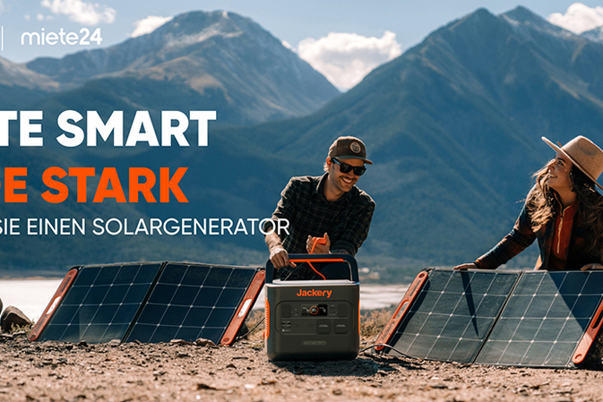 Jackery Powerstations und mobile Solarpanels bei Miete24
