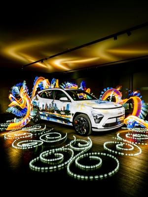 Hyundai Kona Elektro wird zum Kunstwerk