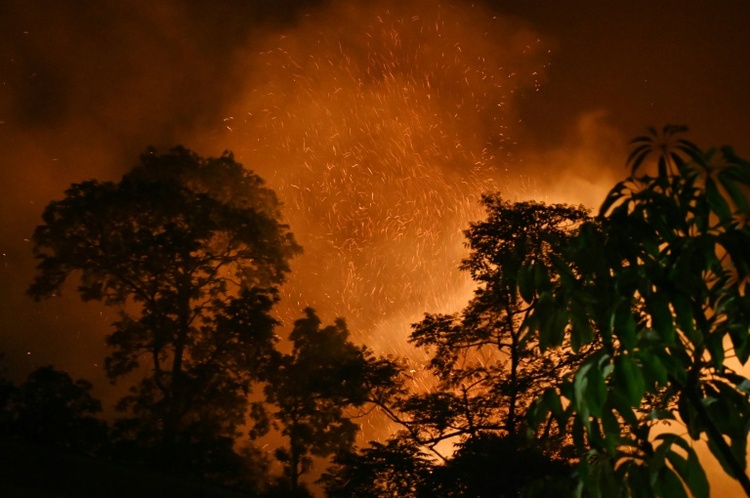Feuerwehr in Nepal kämpft gegen Waldbrand nahe der Hauptstadt Kathmandu