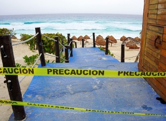 Hurrikan ''Beryl'' erreicht Touristenregion in Mexiko auf Halbinsel Yucatn