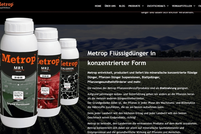 Metrop präsentiert neuen mineralischen Flüssigdünger für optimale Pflanzenentwicklung