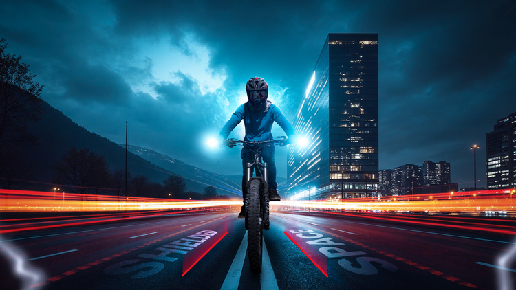 Fahrradlicht „Bikelight“  - Mit Laser-Schutzzone 