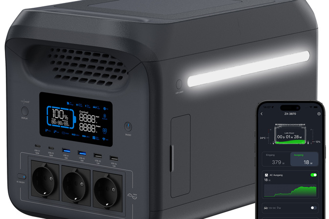 revolt Tragbare Powerstation & Solar-Generator HSG-600