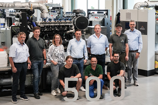 Burkhardt fertigt 500. Blockheizkraftwerk