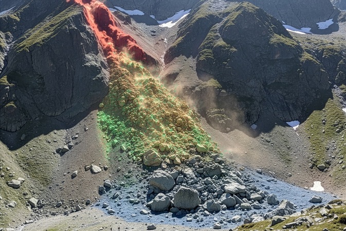 Schutz vor Gesteinslawinen mit Hilfe von Computer-Simulation