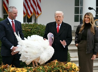 ''Würde sie nie begnadigen'': Trump teilt bei Truthahn-Termin gegen Demokraten aus