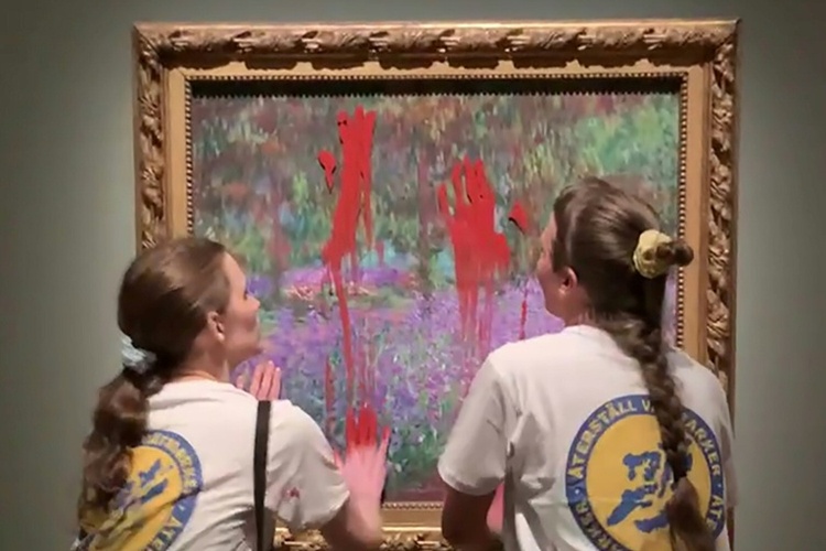 Monet-Gemälde mit Farbe beschmiert: Freispruch für Klima-Aktivistinnen in Schweden
