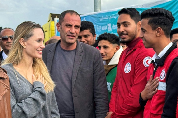 Hollywood-Star Angelina Jolie besucht Grenzübergang Rafah