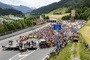 Tausende protestieren am Brenner gegen Verkehrsbelastung - Befürchtetes Chaos bleibt aus