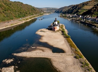 Rhein-Pegelstand bei Kaub steigt leicht auf elf Zentimeter