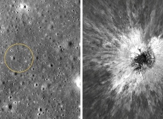 Nasa-Forscher entdecken kürzlich entstandenen neuen riesigen Mondkrater