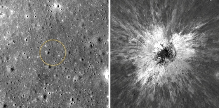 Nasa-Forscher entdecken kürzlich entstandenen neuen riesigen Mondkrater