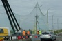 Erstmals in Kiew: Netze zum Schutz vor Drohnen an wichtiger Brücke angebracht