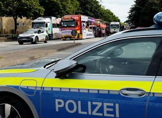Brand auf Schulgelände in Hessen - Polizei vermutet Anschlag auf Ukraine-Hilfe